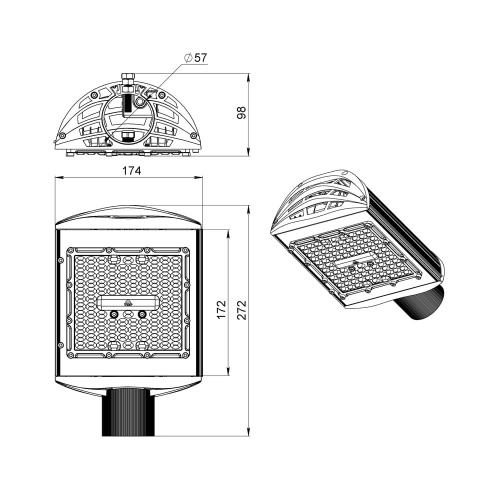 Картинка светодиодный светильник Магистраль v3.0 Мультилинза 40 Эко 4000К 155×70° фото 7